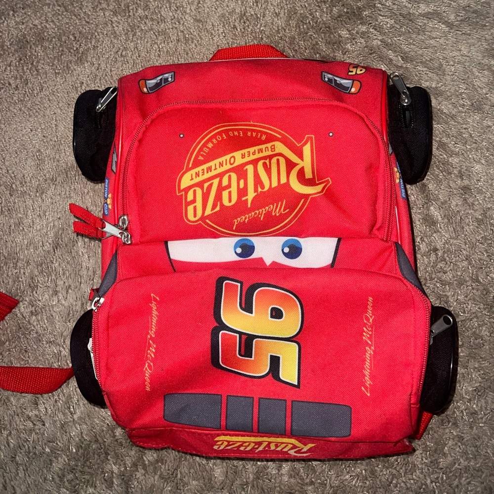 Disney Parks Cars Lightning McQueen Backpack